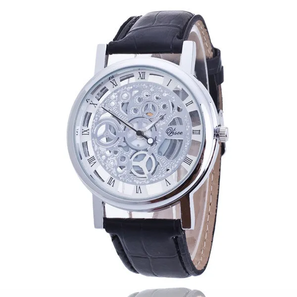 Non-Mechanical Watch Men 'S Quartz Watch Double-Sided Sheer Cutout Watch For Men