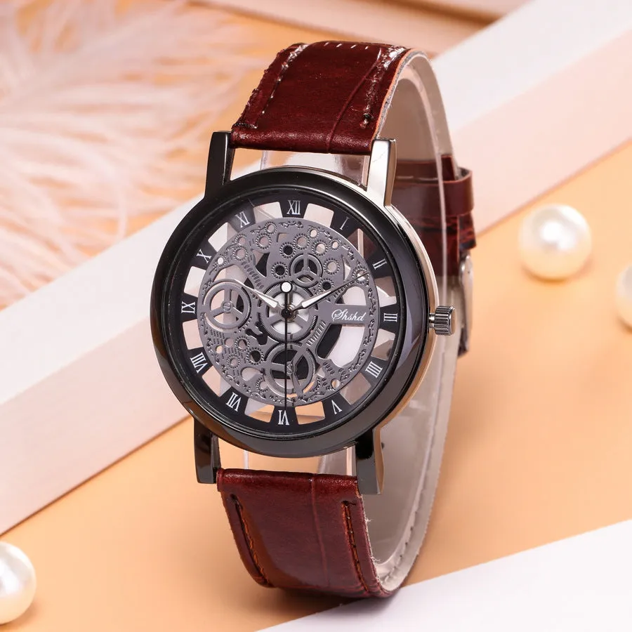 Non-Mechanical Watch Men 'S Quartz Watch Double-Sided Sheer Cutout Watch For Men