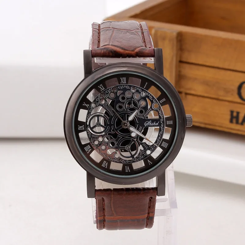 Non-Mechanical Watch Men 'S Quartz Watch Double-Sided Sheer Cutout Watch For Men