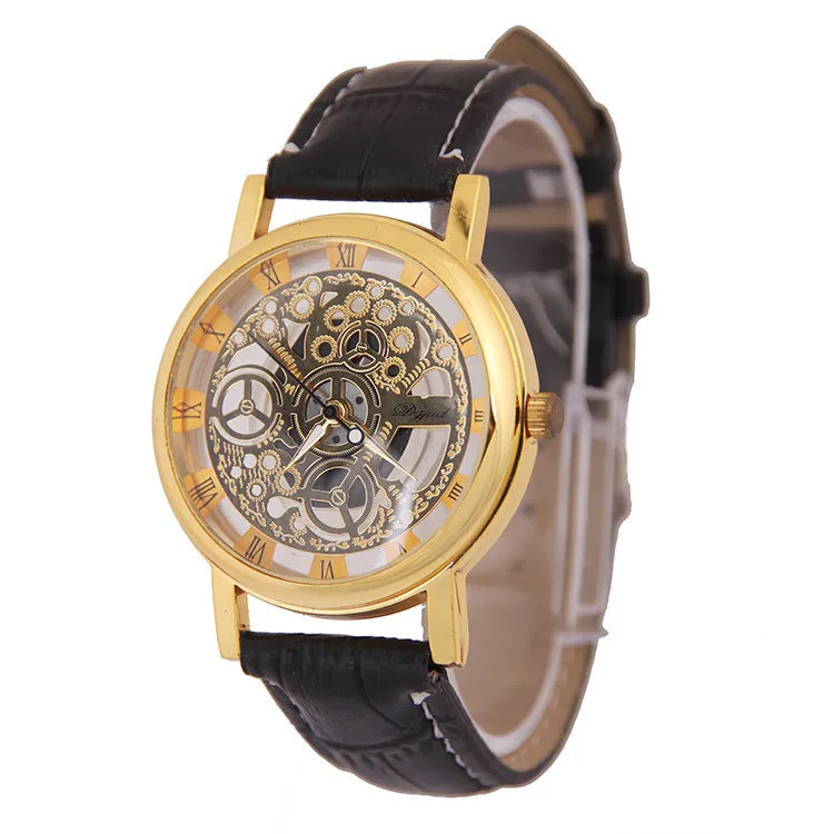 Non-Mechanical Watch Men 'S Quartz Watch Double-Sided Sheer Cutout Watch For Men