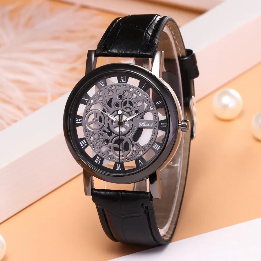 Non-Mechanical Watch Men 'S Quartz Watch Double-Sided Sheer Cutout Watch For Men