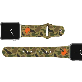 Old School Camo Leather (Apple) Watch Band