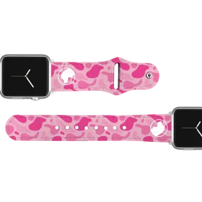 Old School PINK Camo Leather (Apple) Watch Band