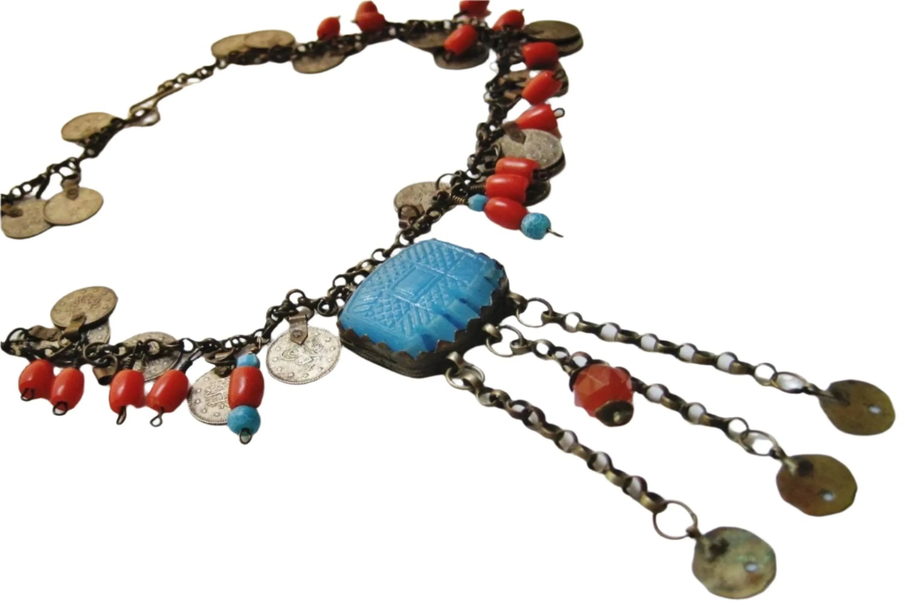 On hold for L - Old Kurdish Necklace with Coins from the Ottoman Era