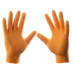 Outrageous Orange Textured Nitrile Gloves