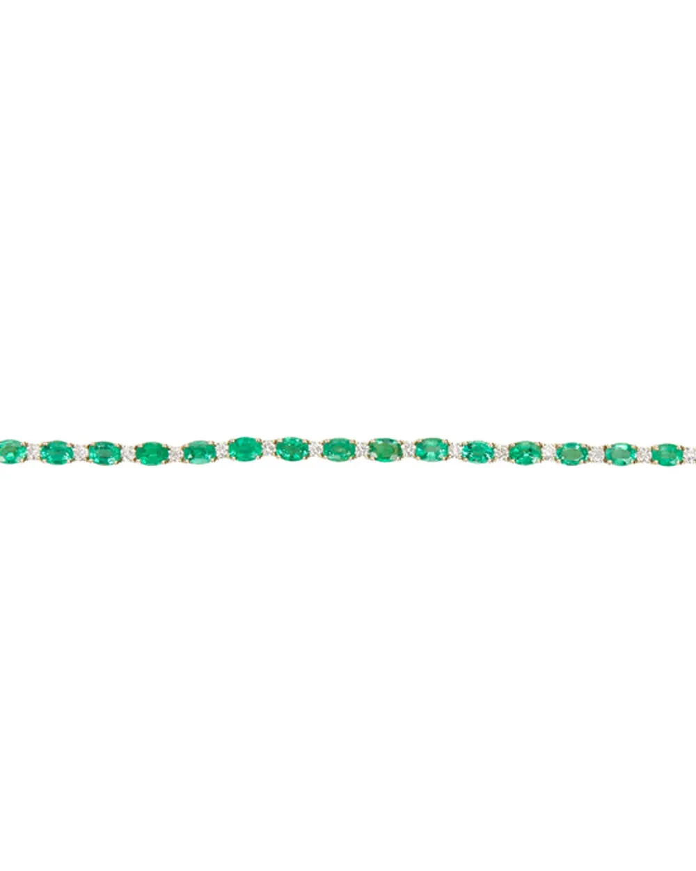 Oval Emerald Diamond Bracelet