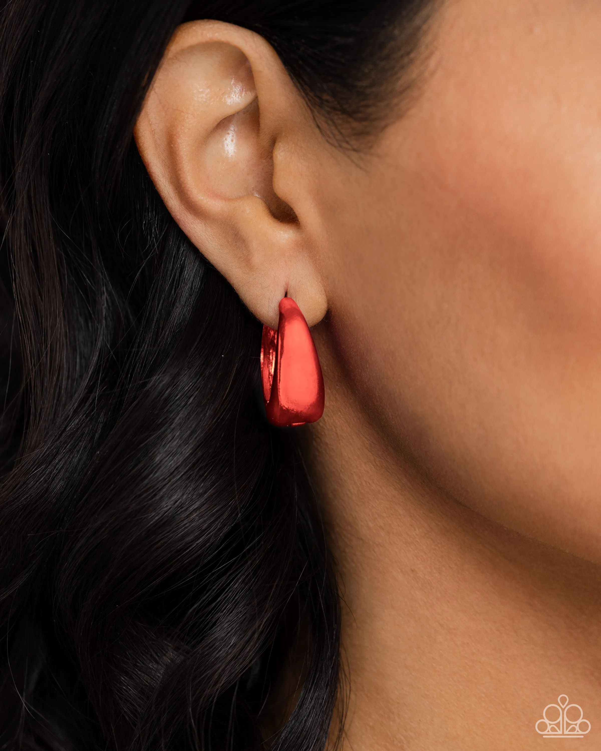 Paparazzi Colorful Curiosity Earrings Red