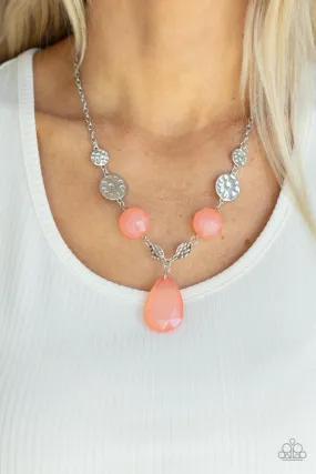 Paparazzi Necklace ~ DEW What You Wanna DEW - Orange