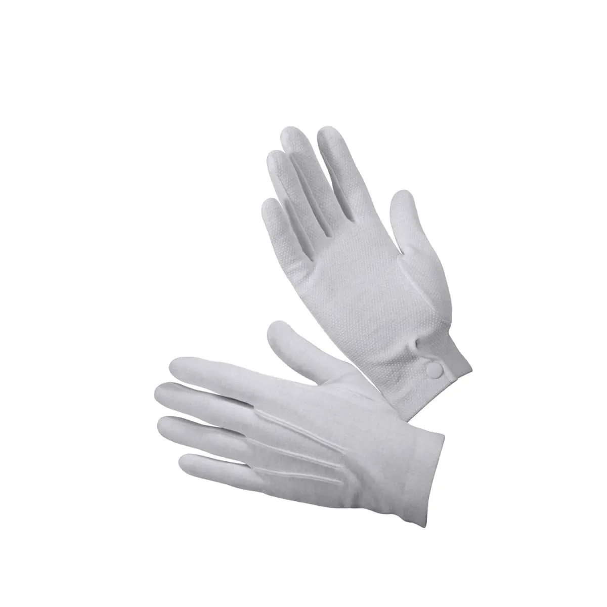 Parade Gloves  - White Cotton with snap closure