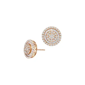 Pave Diamond Stud Earrings