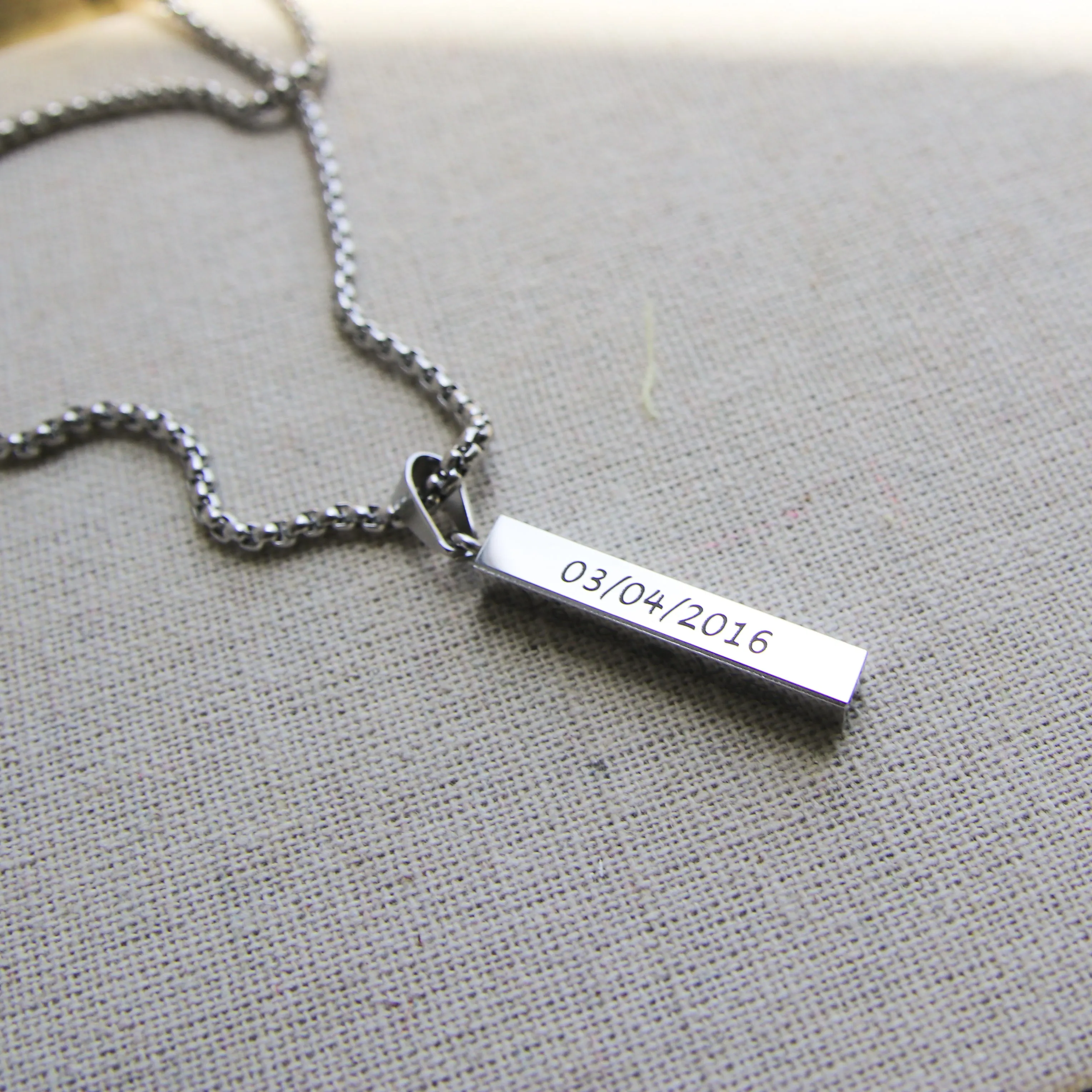 Personalized Bar Necklace