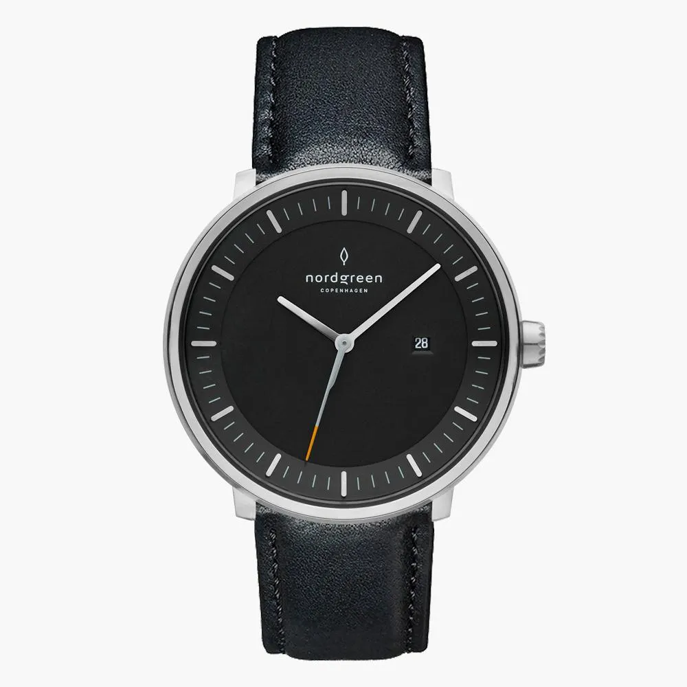 Philosopher | Black Dial - Black Leather