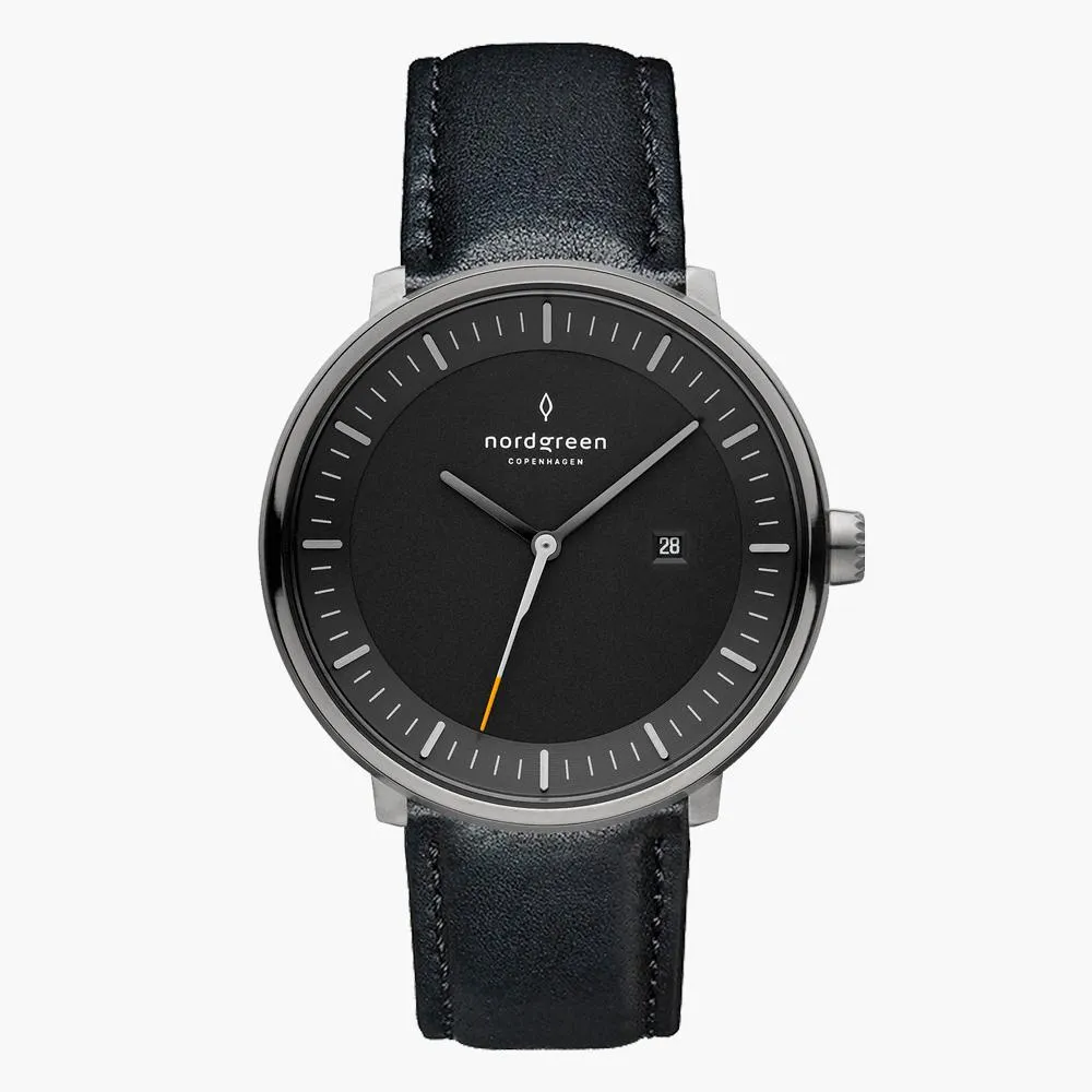 Philosopher | Black Dial - Black Leather