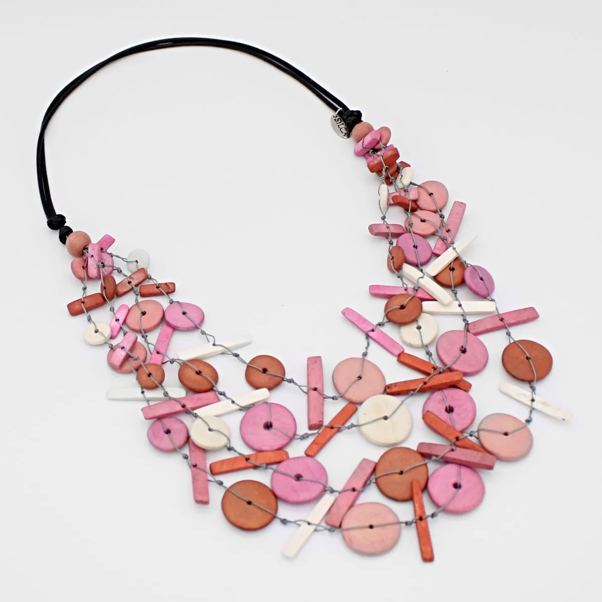 Pink Multi Strand Orah Necklace