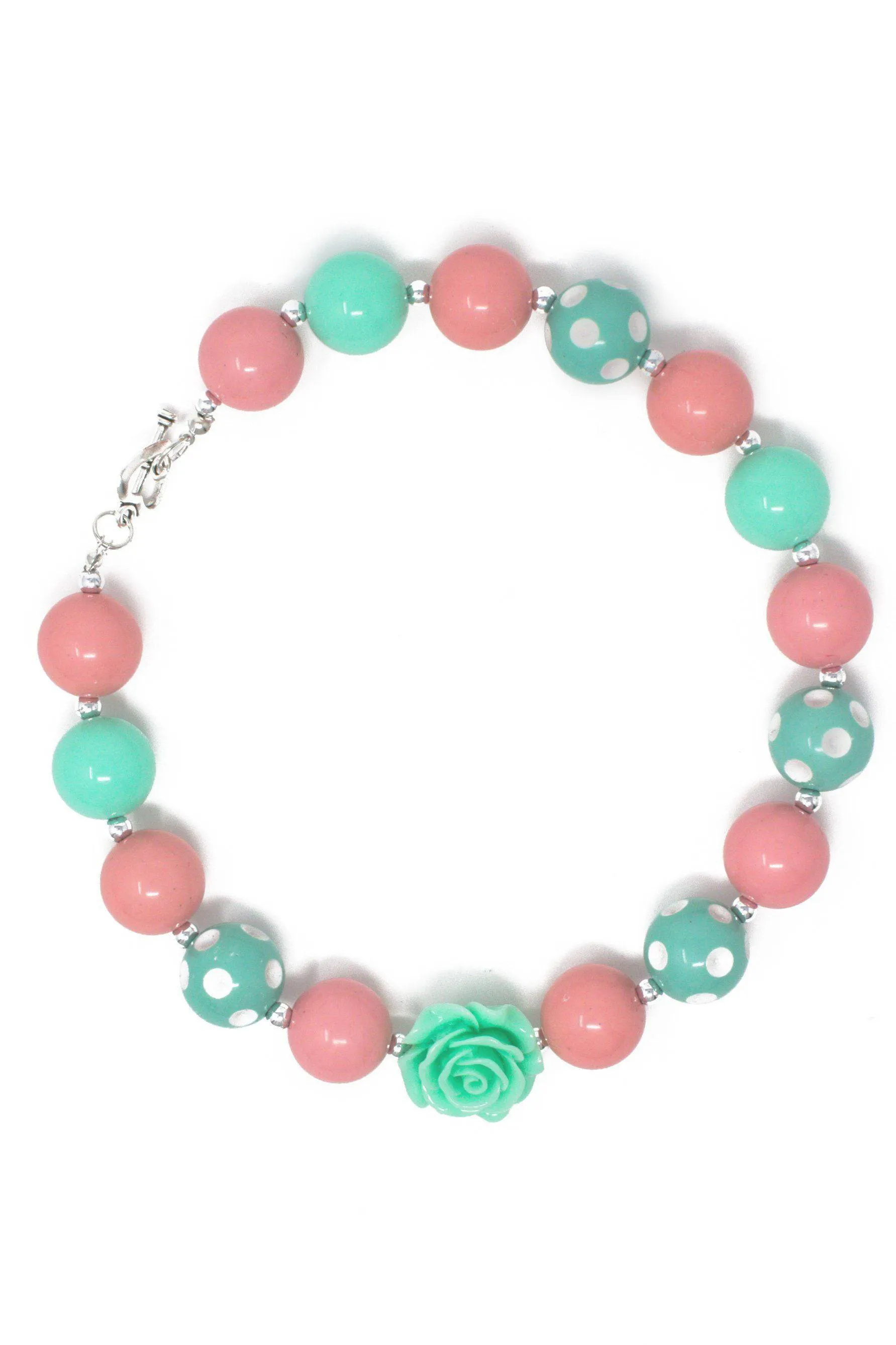 Pink/Mint Bubblegum Necklace