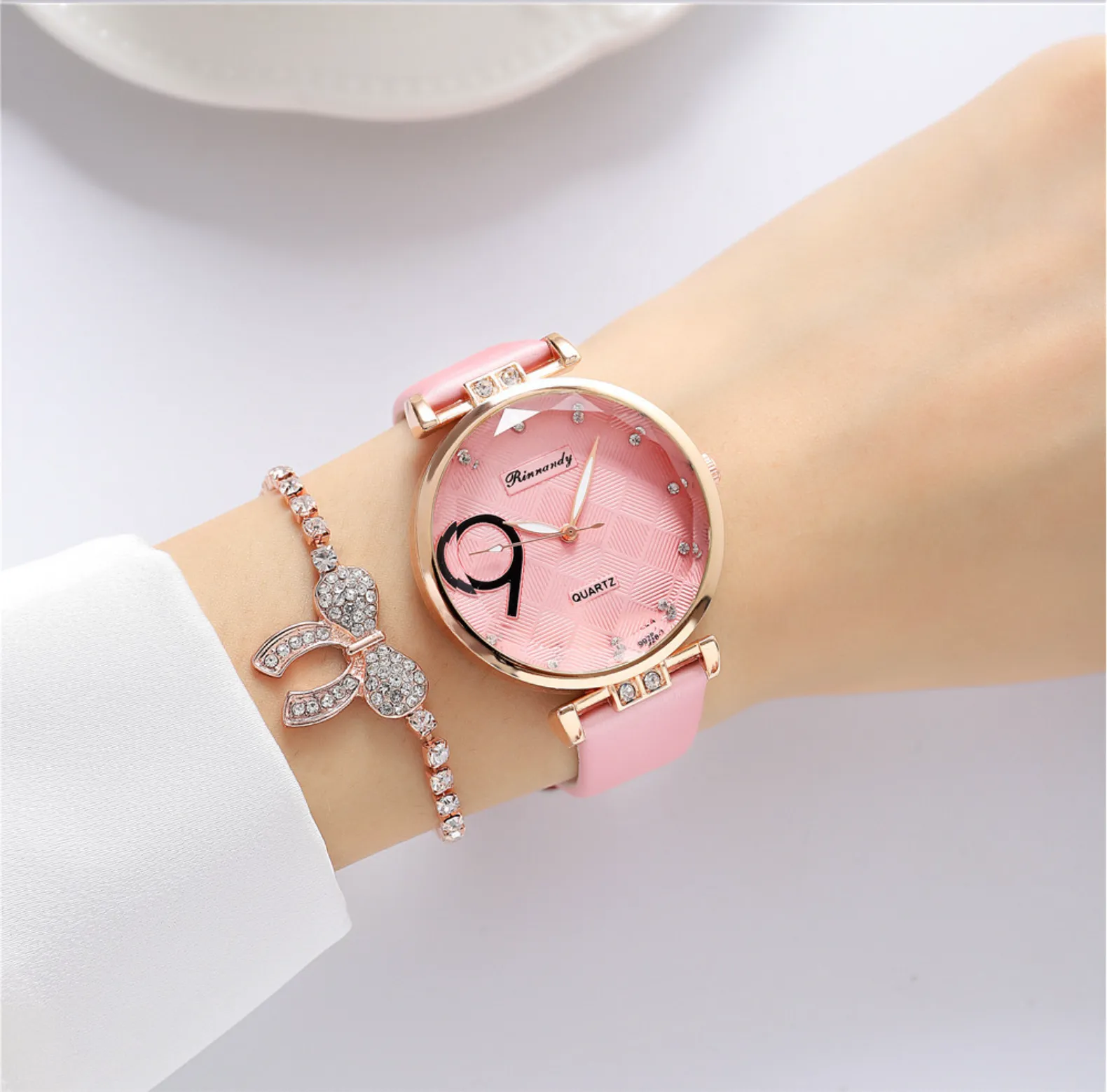 Premium Bow Faux Stone Watch