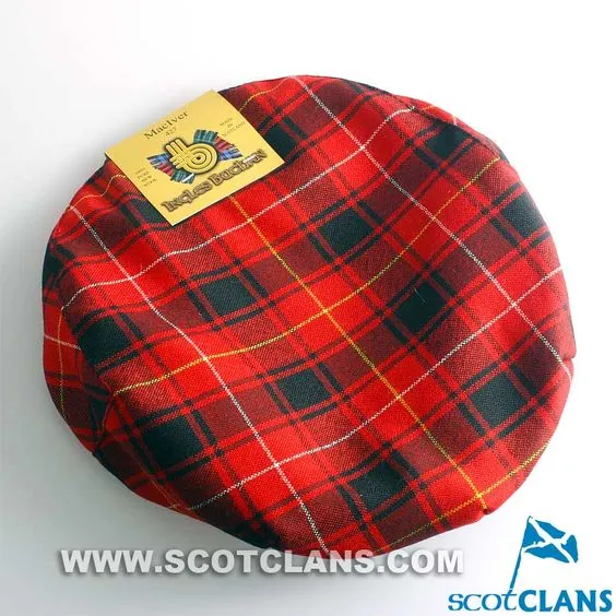 Pure Wool Golf Cap in MacIver Modern Tartan