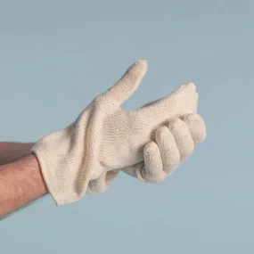 PURITY Elastic-free Organic Linen Gloves (with Organic Cotton) (No Latex, No Polyester, No polyamide, No Nylon, No Plastic, No Synthetics) (100% Biodegradable)