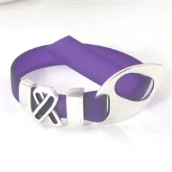 Purple Awareness Bracelet Buckle Clasp