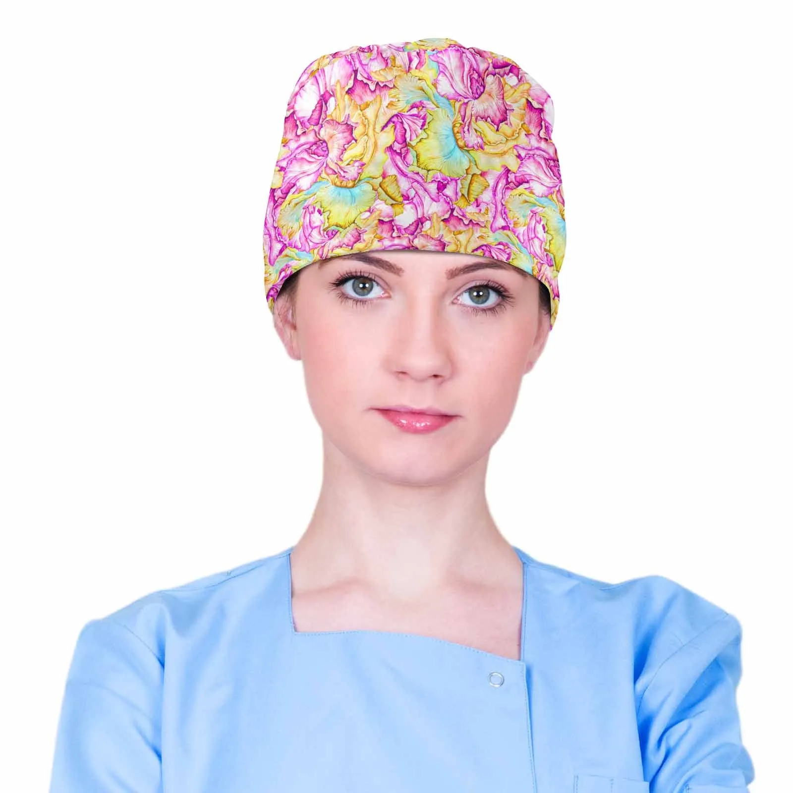 Purple Iris  Scrub Cap