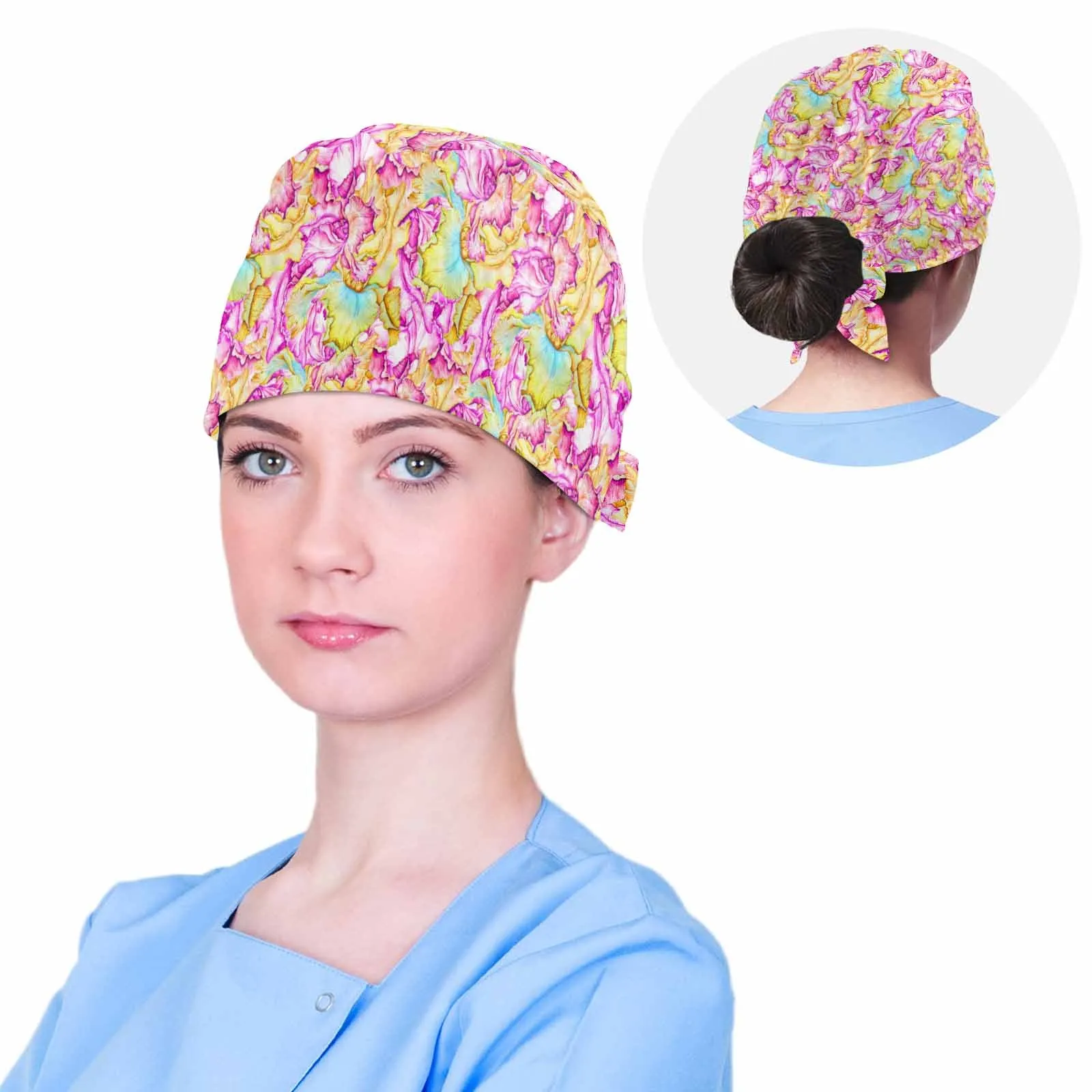 Purple Iris  Scrub Cap