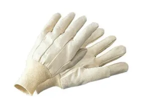 Radnor Men's White 8 Ounce Cotton/Polyester Blend Cotton Canvas Gloves With Knitwrist