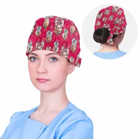 Red Christmas Baubles  Scrub Cap