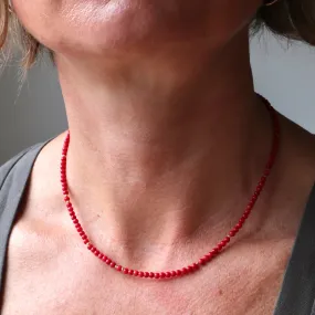 Red Coral Strand Necklace