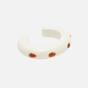 Ridge Cuff in Alabaster and Amber