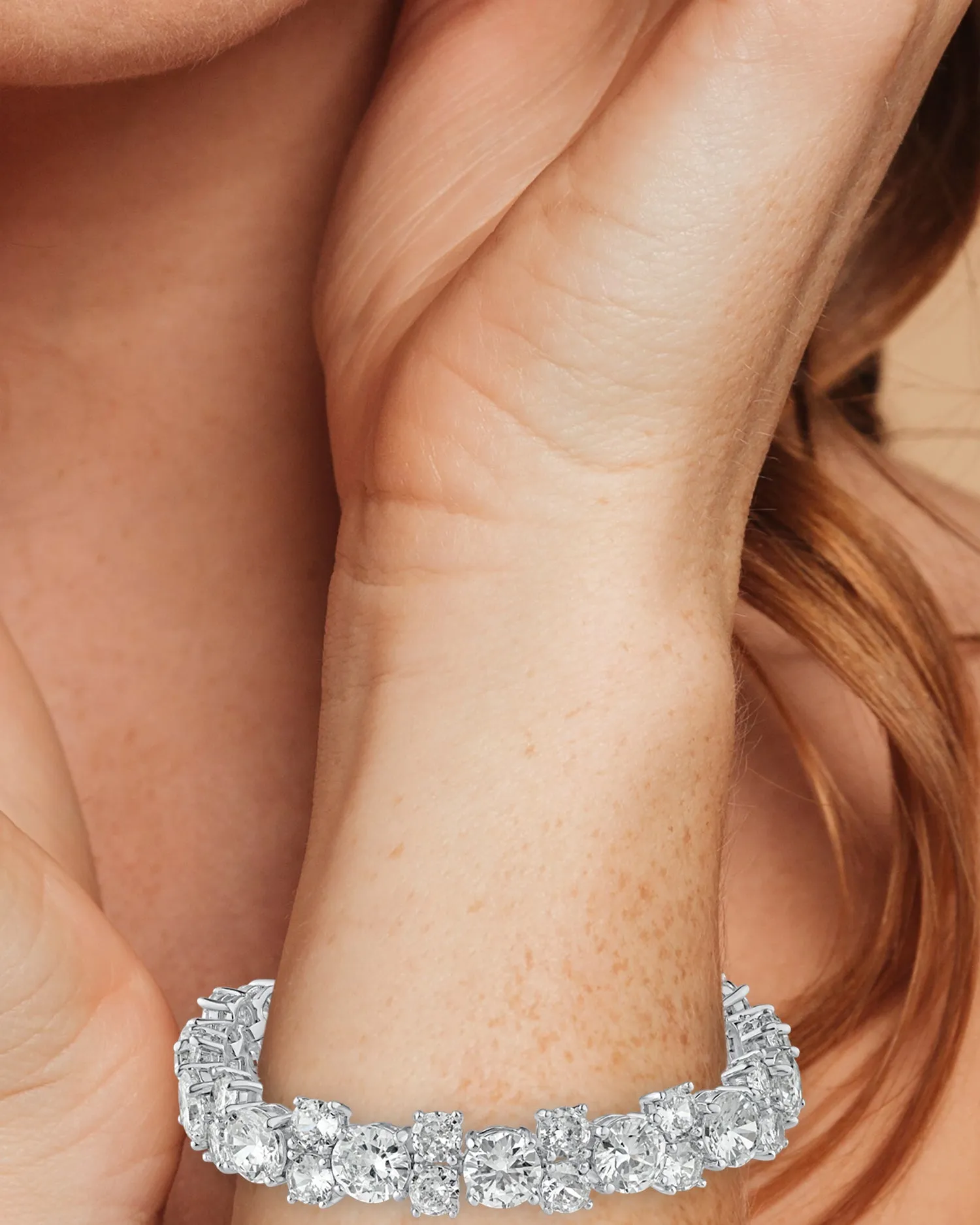 Round CZ Statement Bracelet