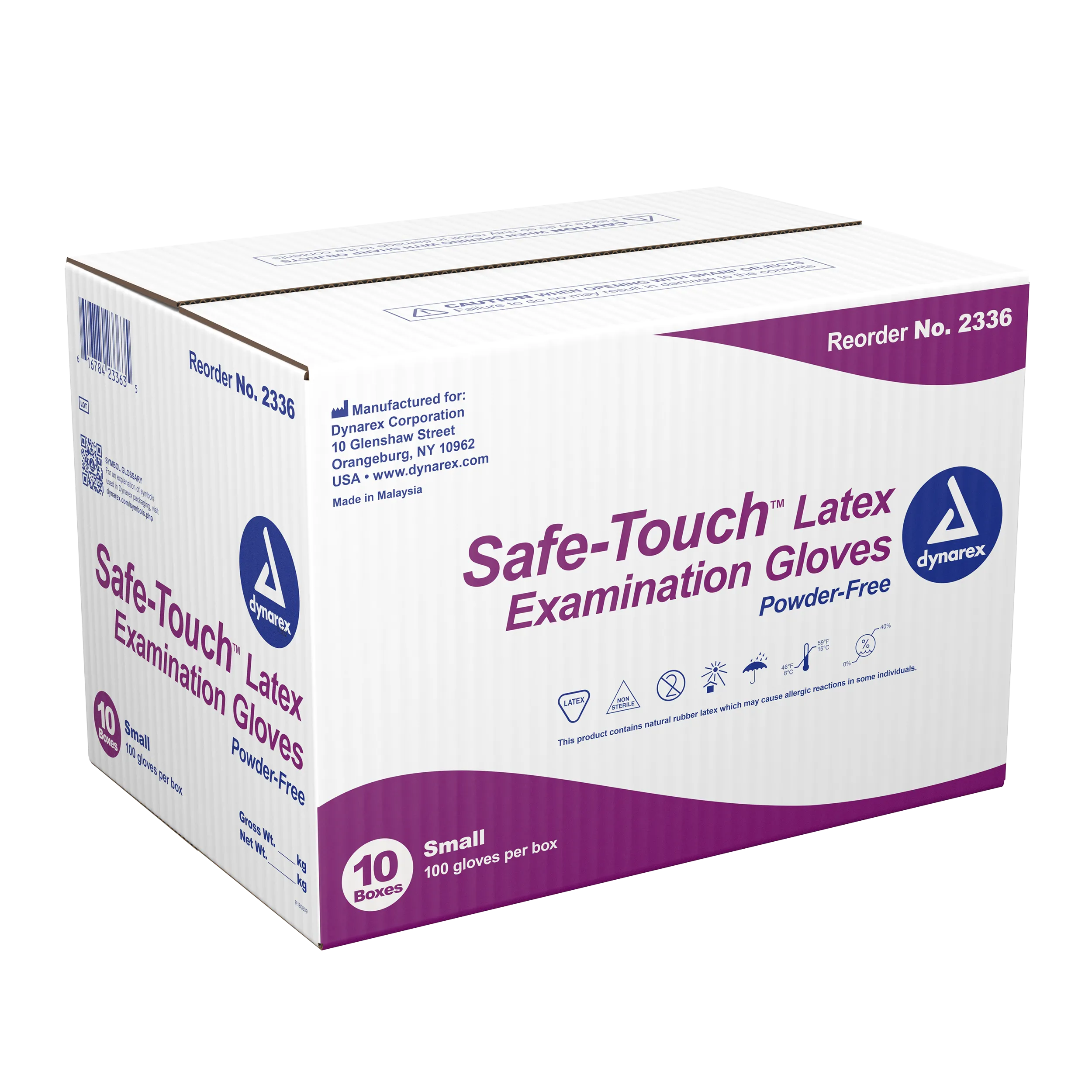 Safe-Touch® Powder-Free Latex Exam Gloves