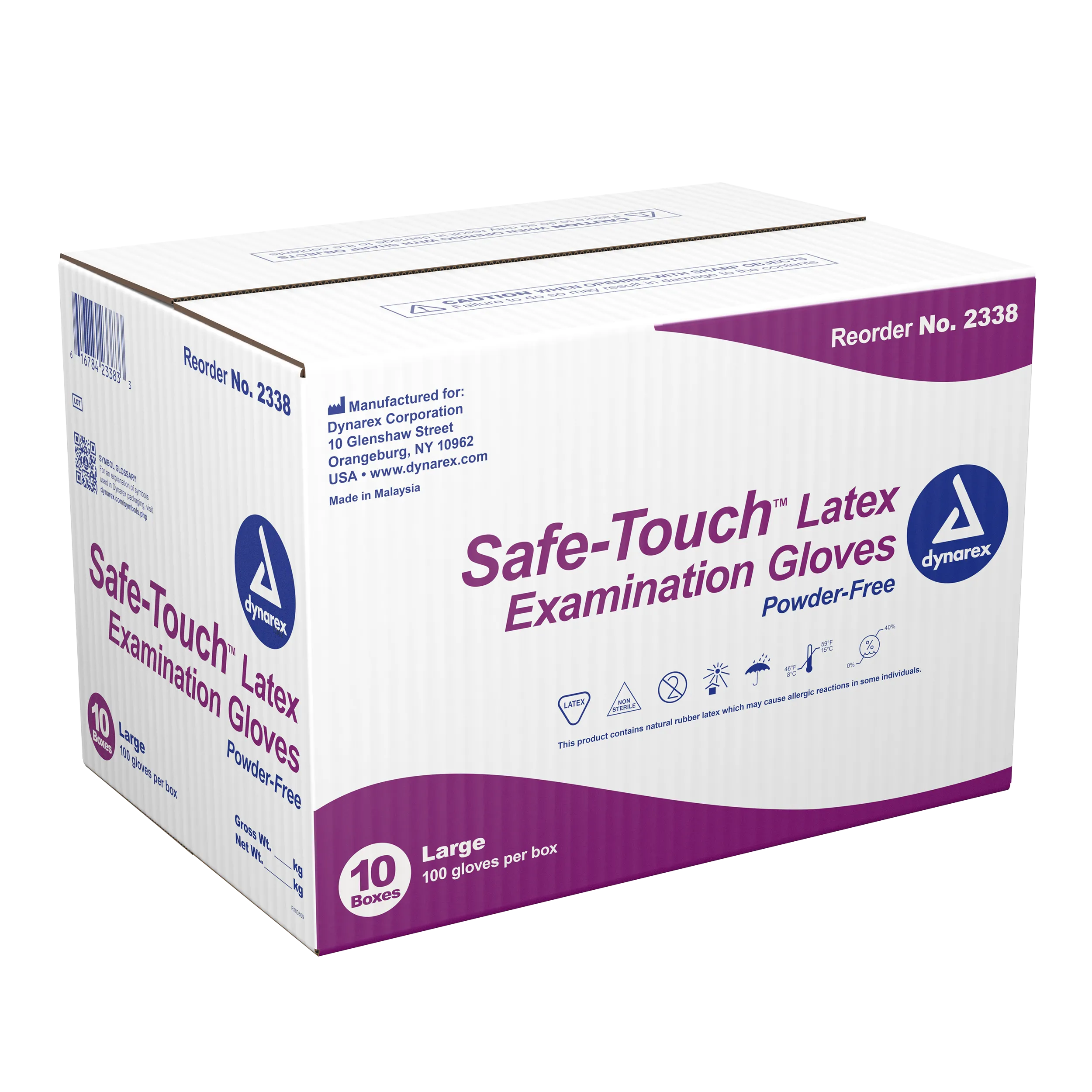 Safe-Touch® Powder-Free Latex Exam Gloves