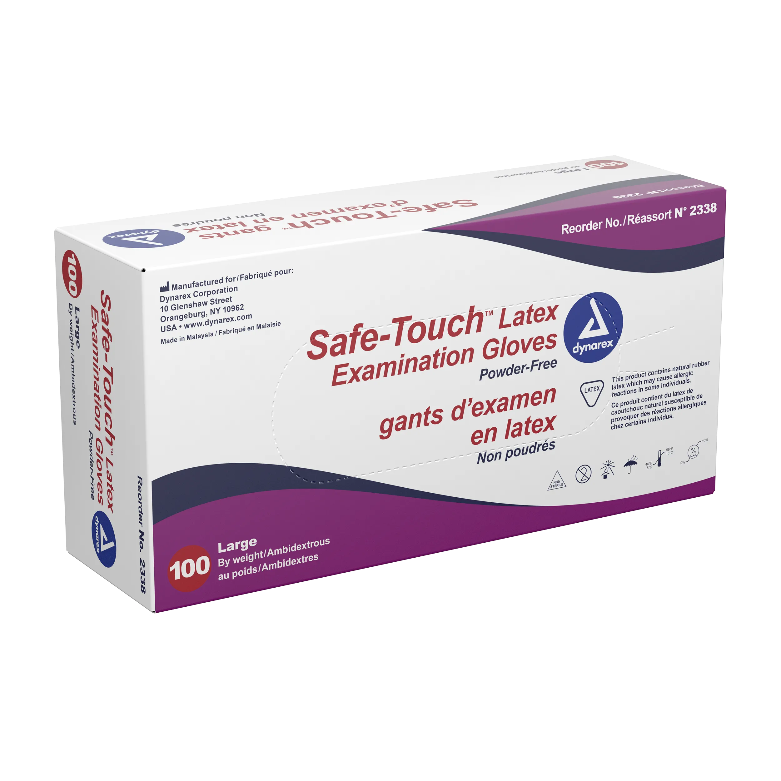 Safe-Touch® Powder-Free Latex Exam Gloves