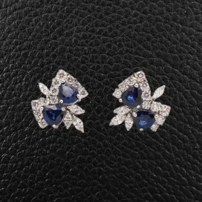 Sapphire & Diamond Earrings