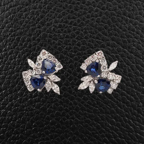 Sapphire & Diamond Earrings