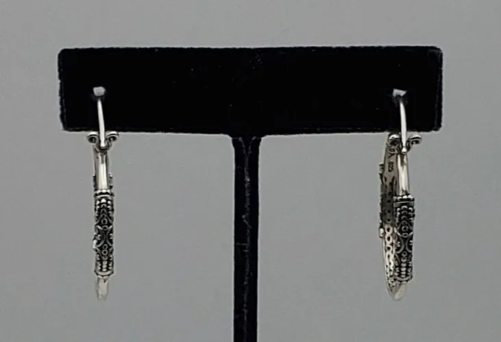 Sarda - Vintage Sterling Silver Hoop Earrings