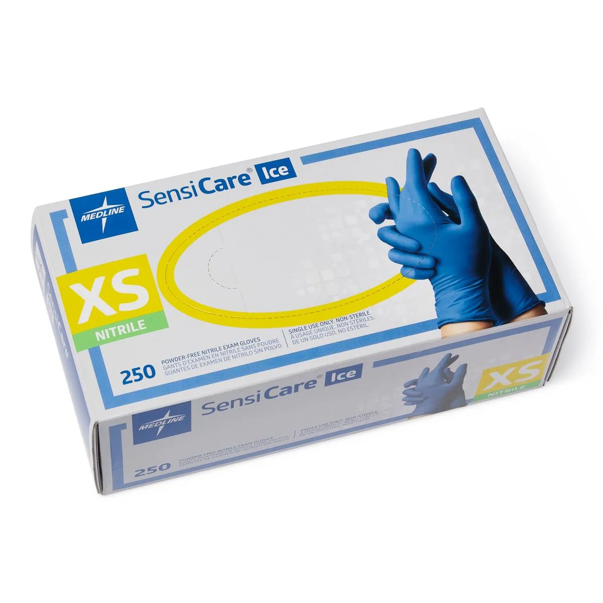 SensiCare Ice Blue Powder-Free Nitrile Exam Gloves