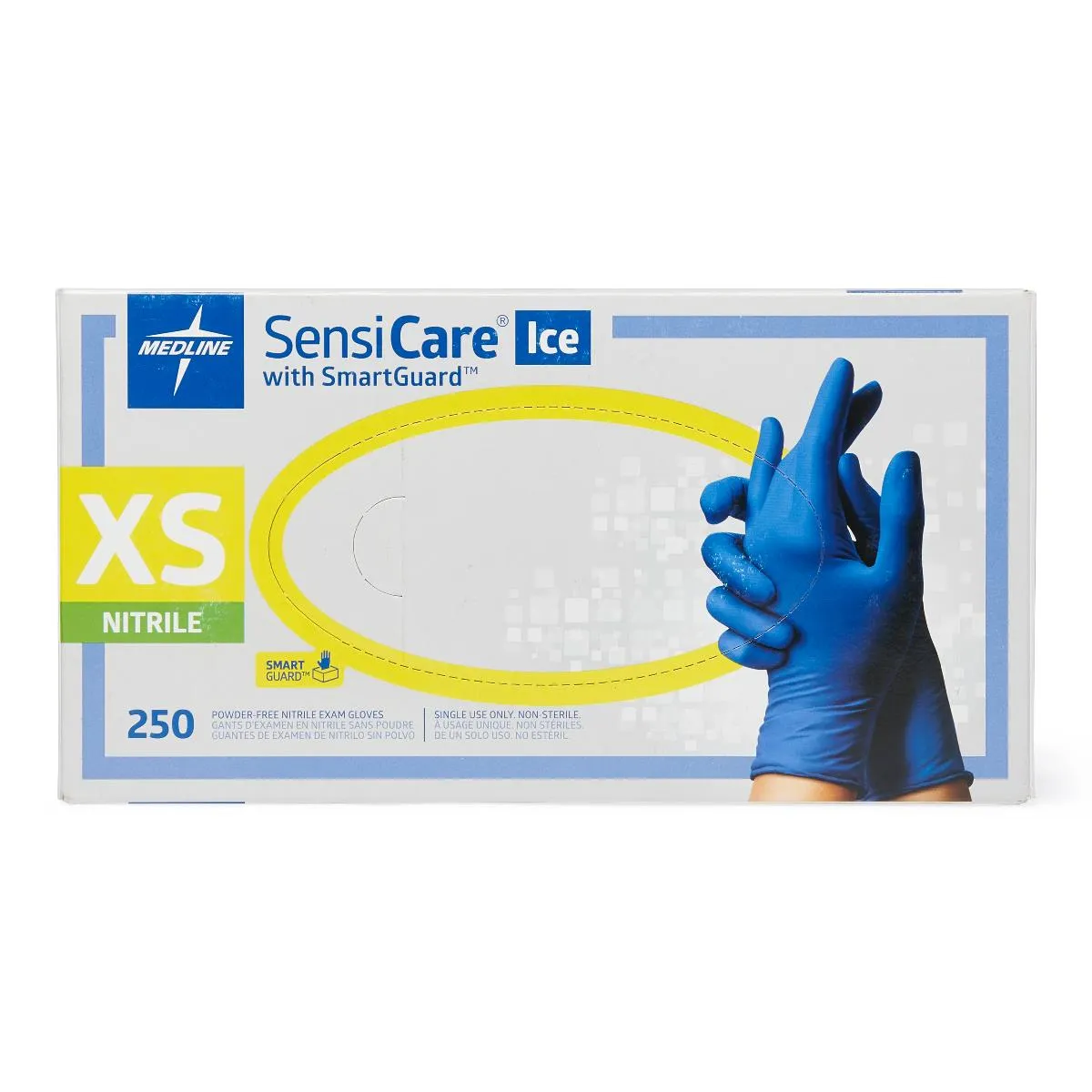 SensiCare Ice Blue Powder-Free Nitrile Exam Gloves