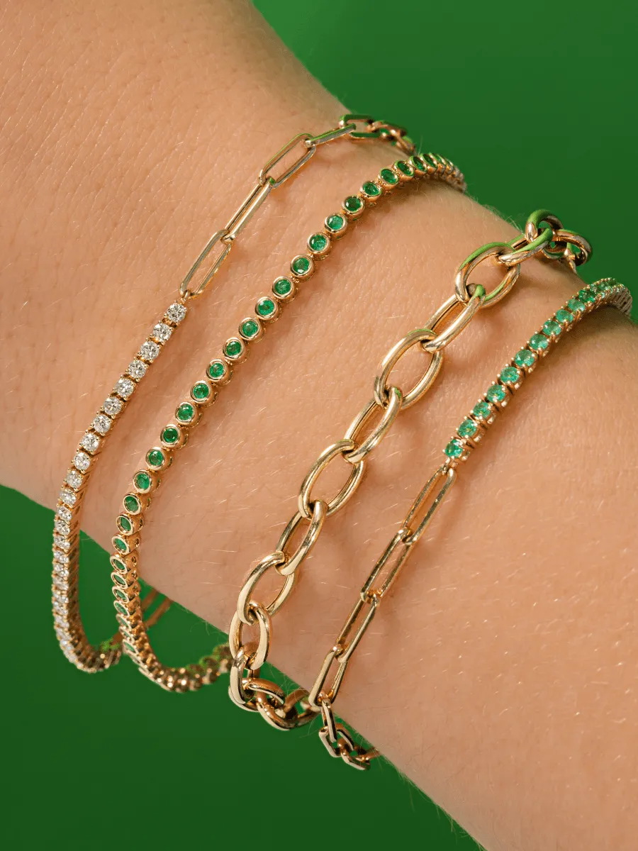 Serena Emerald Tennis Bracelet 14K