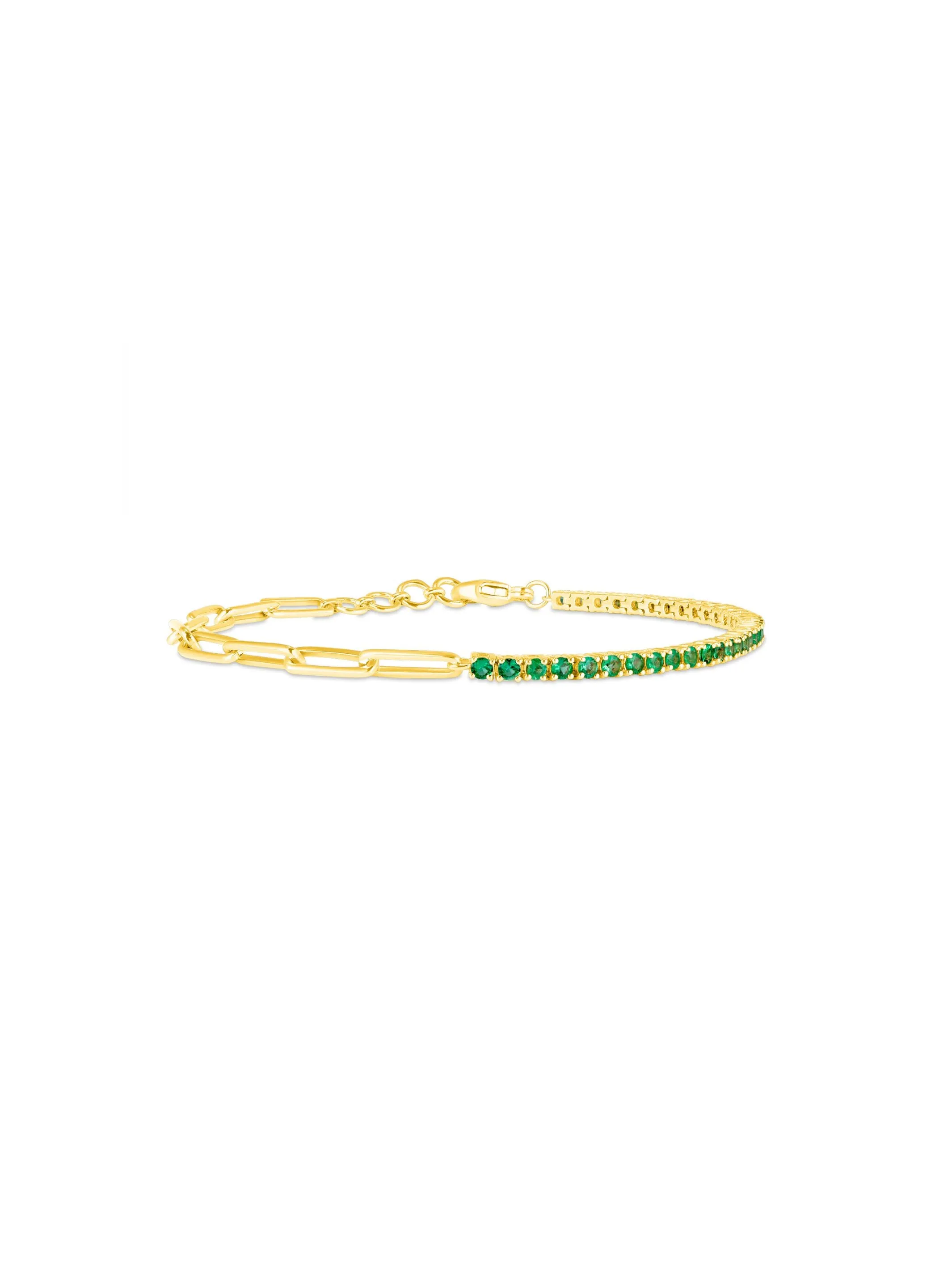 Serena Emerald Tennis Bracelet 14K