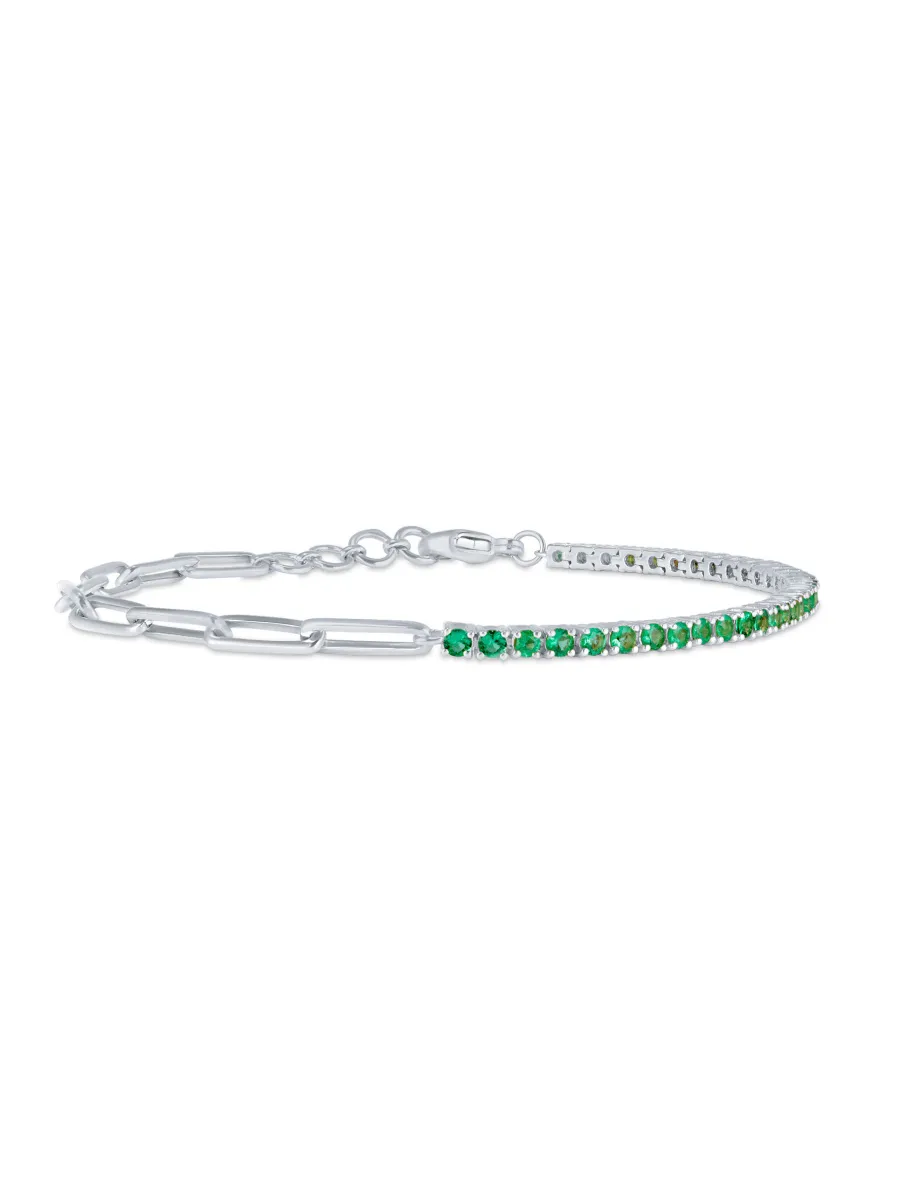 Serena Emerald Tennis Bracelet 14K