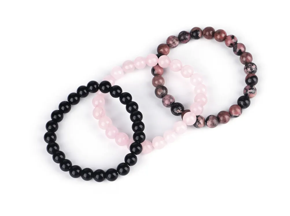 Set Bracelet Natural Stone Beaded Bracelet Unisex Three-piece