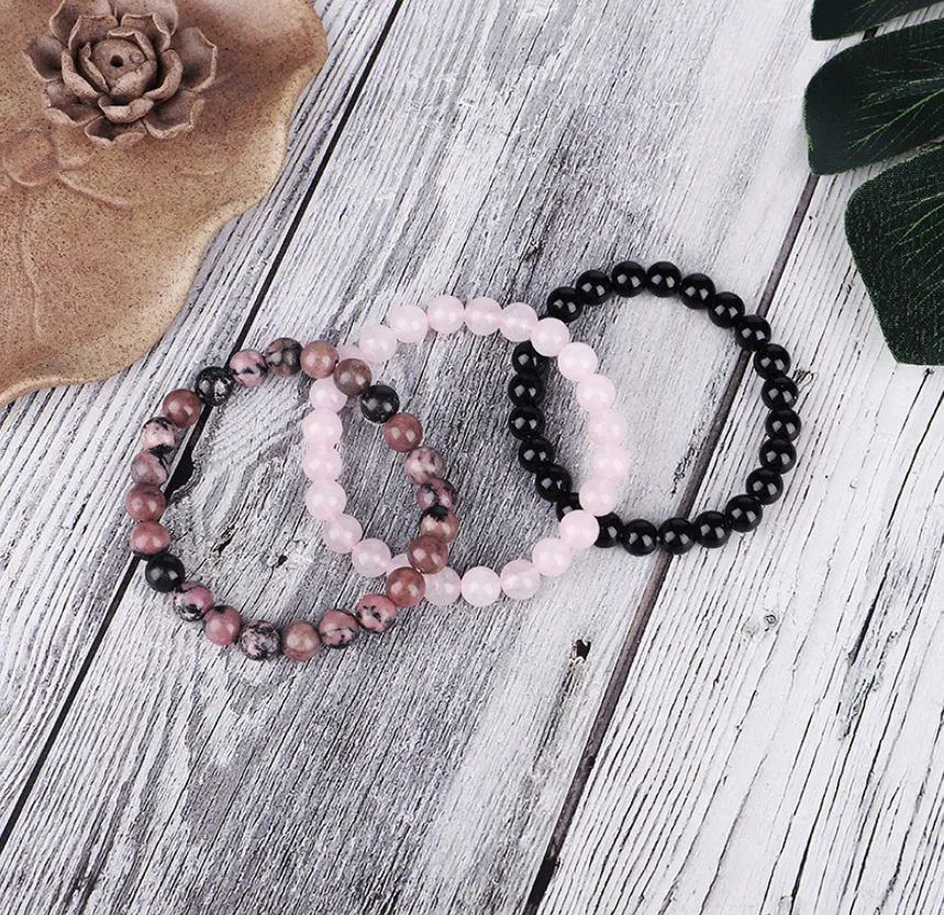 Set Bracelet Natural Stone Beaded Bracelet Unisex Three-piece