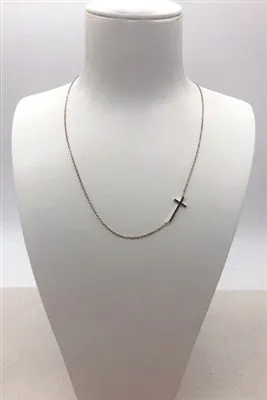 Side Cross Necklace