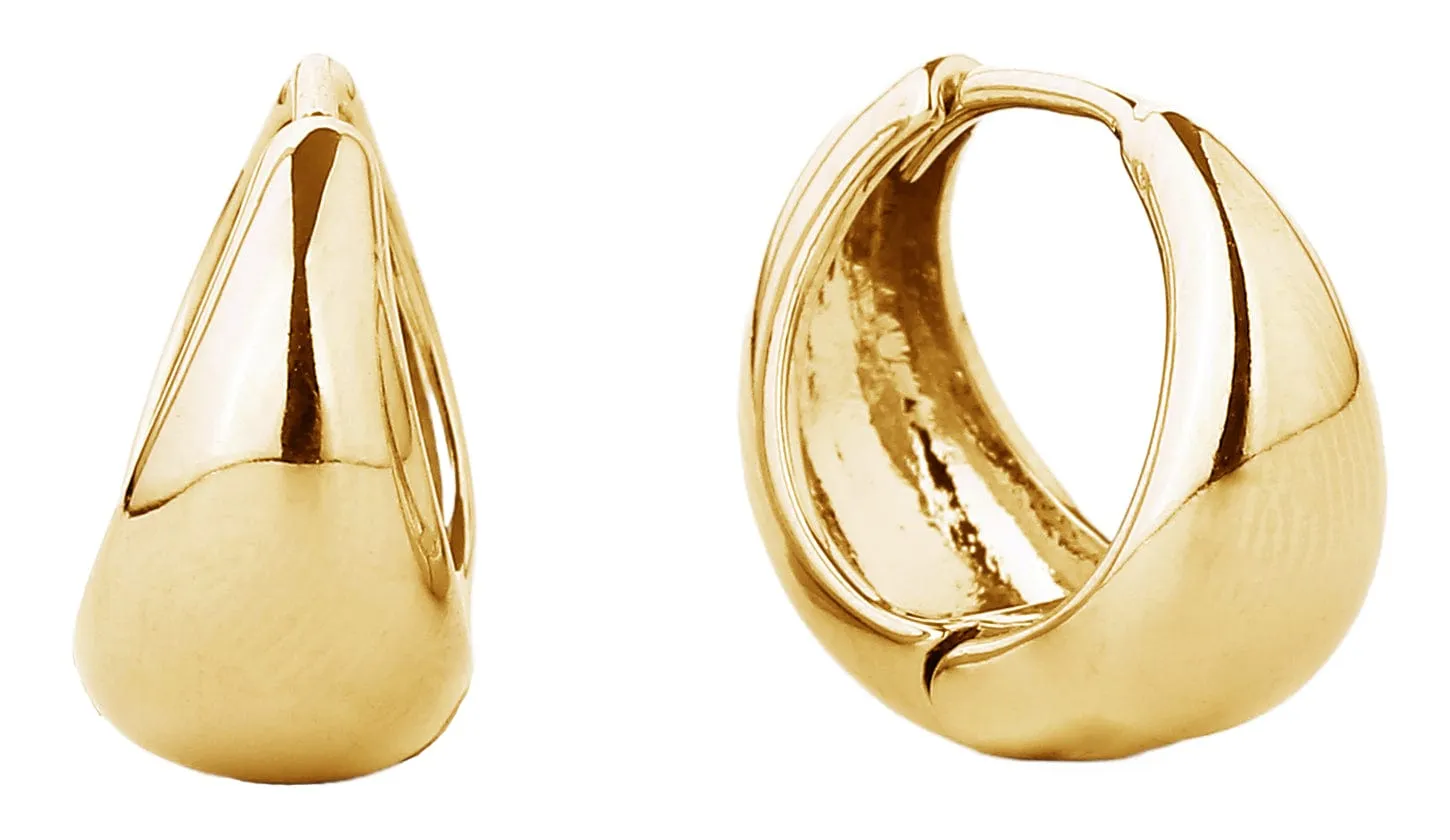 SJE310287 14K Dipped Brass Hoop Earrings