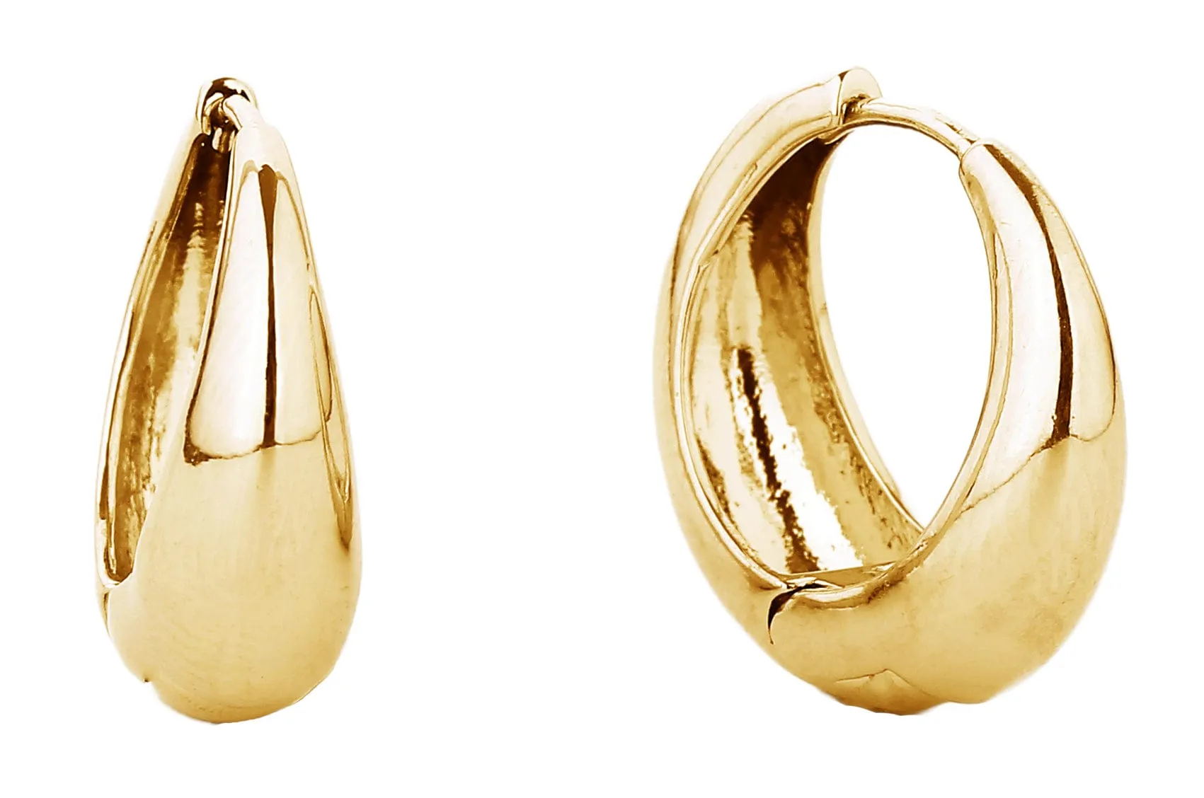 SJE310287 14K Dipped Brass Hoop Earrings