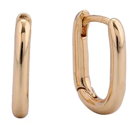 SJE311083 14K Dipped Mini Rectangular Hoop Earrings