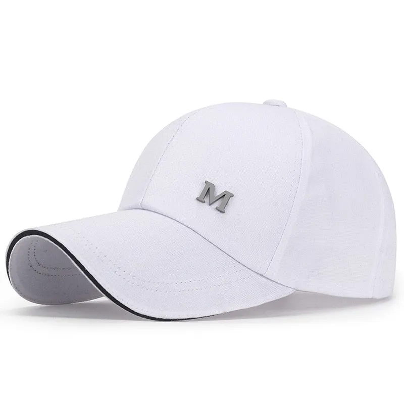 Solid Canvas Men's Baseball Cap Women Snapback Hat Lengthened Brim Bone Trucker Caps Hip Hop Caps For Men