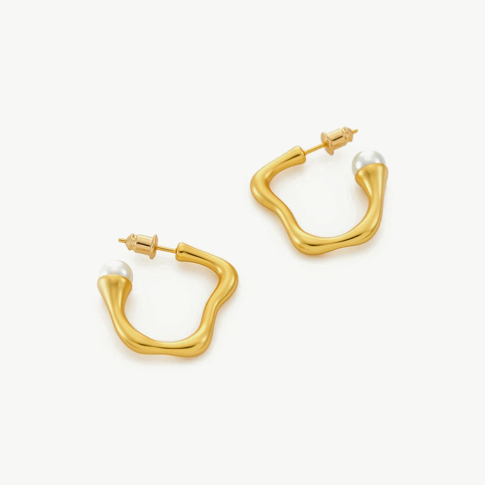 Squiggle Wavy Large Hoop Earrings