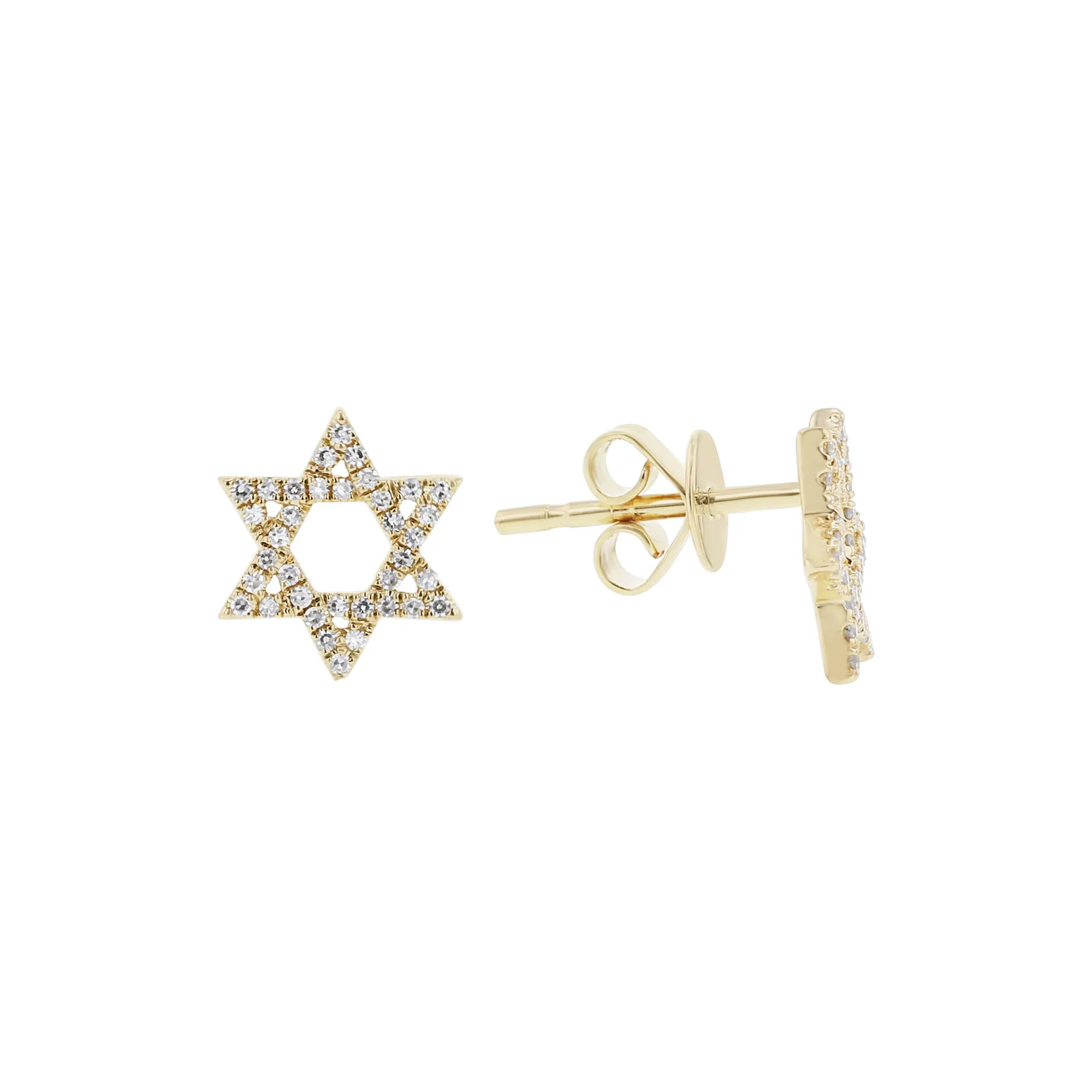 Star of David Diamond Earrings